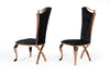 Modrest Bonnie Transitional Black Velvet & Rosegold Dining Chair (Set Of 2) Model VGZAY906-BLK