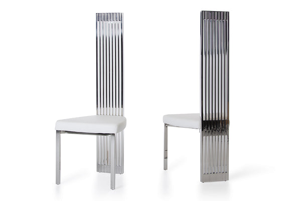 Modrest Elise Modern White Leatherette Dining Chair Model VGVCB8372-WHT