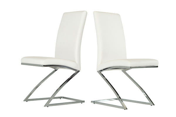 Angora Modern White Dining Chair (Set Of 2) Model VGHR3168-WHT