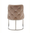 Modrest Daria Modern Beige Velvet And Stainless Steel Dining Chair Set Of 2Model VGZA-Y632-BG-DC
