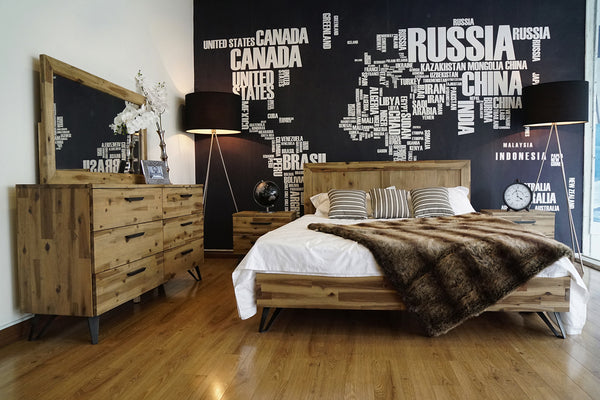 Eastern King Modrest Sala Modern Light Wood Bedroom Set Model VGWHSALA-SET-EK