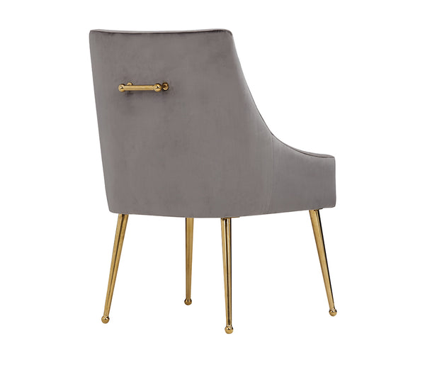 Modrest Castana Modern Grey Velvet & Gold Dining Chair (Set Of 2) Model VGRH-RHS-DC-101-GRY