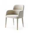 Modrest Cortina Modern Beige Eco Leather Dining Arm Chair Model VGVC-B601-BEI