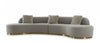 Divani Casa Frontier Glam Grey Fabric Curved Sectional Sofa Model VGODZW-943