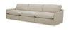 Divani Casa Fedora Modern White Fabric Sectional Sofa & Ottoman Model VGKKKF2637-B1223