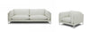 Divani Casa Harvest Modern White Full Leather Chair Model VGKKKF2627-L2927-CHR