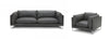 Divani Casa Harvest Modern Grey Full Leather Chair Model VGKKKF2627-L2925-CHR