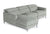 Divani Casa Lupita Modern Grey Fabric Left Facing Sectional Sofa Model VGKMKM.5000-LF