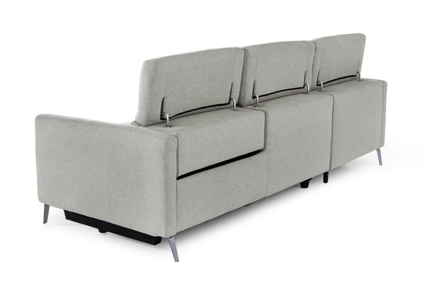 Divani Casa Lupita Modern Grey Fabric Left Facing Sectional Sofa Model VGKMKM.5000-LF