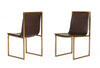Modrest Dalton Modern Brown Leatherette Dining Chair (Set Of 2) Model VGGMDC-305-DC