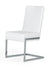 Modrest Batavia Modern White & Stainless Steel Dining Chair (Set Of 2) Model VGEWF3131BK-WHT