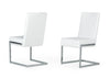 Modrest Batavia Modern White & Stainless Steel Dining Chair (Set Of 2) Model VGEWF3131BK-WHT
