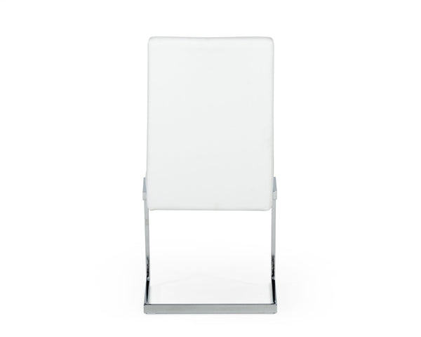 Modrest Batavia Modern White & Stainless Steel Dining Chair (Set Of 2) Model VGEWF3131BK-WHT