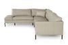Divani Casa Sherry Modern Grey Leather Left Facing Sectional Sofa Model VGKKKF.1061Z-GRY-LAF-SECT