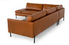 Divani Casa Sherry Modern Cognac Leather Left Facing Sectional Sofa Model VGKKKF.1061Z-CGN-LAF-SECT