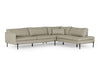 Divani Casa Sherry Modern Grey Leather Right Facing Sectional Sofa Model VGKKKF.1061Z-GRY-RAF-SECT