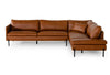 Divani Casa Sherry Modern Cognac Leather Right Facing Sectional Sofa Model VGKKKF.1061Z-CGN-RAF-SECT
