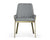 Modrest Ganon Modern Grey & Antique Brass Dining Chair Model VGGAGA-6736CH-GRY-DC