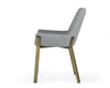 Modrest Ganon Modern Grey & Antique Brass Dining Chair Model VGGAGA-6736CH-GRY-DC