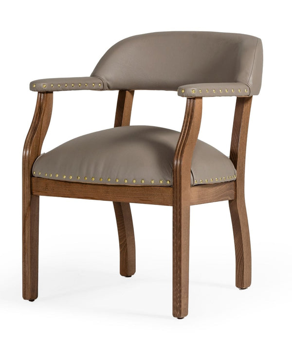 Modrest Canosa Modern Taupe Faux Leather Dining ChairModel VGTSCAPTAIN-BR-DC