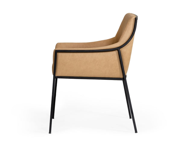 Modrest Raul Modern Suede Tan Dining Chair Model VGEUMC-9696CH-A-TAN