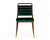 Modrest Biscay Modern Dark Green & Walnut Steel Dining Chair Model VGEUMC-9697CH-GRN