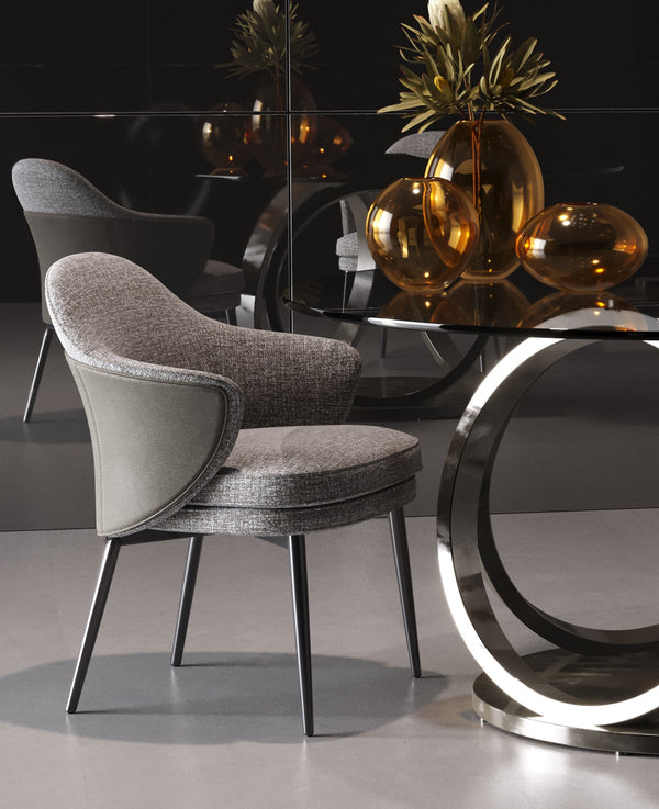 Modrest Cora Modern Grey Fabric & Leatherette Dining Chair Model VGCSCH-19005-GRY-DC