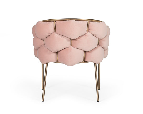 Modrest Debra Modern Pink Fabric Dining Chair Model VGVCB202-DC-PNK