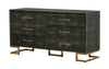Modrest Howard Modern Shagreen Grey Leatherette & Gold Dresser Model VGGMCHD-1528-6-DRS