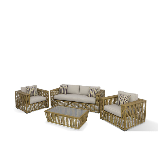 Renava Ko Tao Outdoor Beige & Wicker Lounge Chair Model VGATRASF-054-CHR