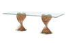 Modrest Cleveland Contemporary Glass And Walnut Dining Table Model VGCS-DT-16152