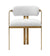 Modrest Feldon Modern White Fabric & Gold Dining Chair Model VGMF-D1122-WHT
