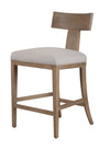 Modrest Fabien Mid Century Modern Beige Linen & Wood Counter Chair Model VGRH-RHS-CZHT01-NTL