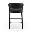 Modrest Faerron Modern Black Leatherette Counter Chair Model VGEUMC-7182C-BLK