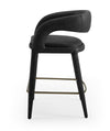 Modrest Faerron Modern Black Leatherette Counter Chair Model VGEUMC-7182C-BLK