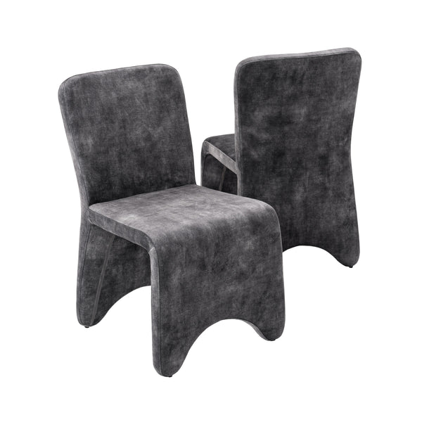 Modrest Ditka Modern Grey Velvet Dining Chair (Set Of 2) Model VGEUMC-7510CH-DECENT-032