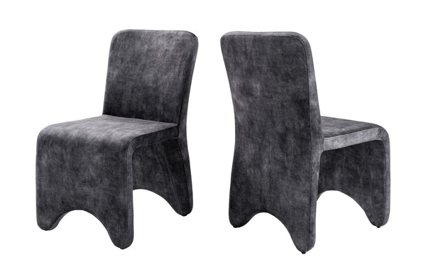 Modrest Ditka Modern Grey Velvet Dining Chair (Set Of 2) Model VGEUMC-7510CH-DECENT-032