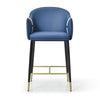 Modrest Calderon Modern Blue & Beige Vegan Leather Counter Chair Model VGVC-B065-BLUE