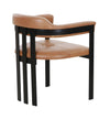 Modrest Hazen Modern Camel Leather & Black Iron Dining Chair Model VGOD-ZW-23151-CML