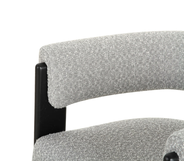 Modrest Kenmare Modern Light Grey Fabric & Black Dining Chair Model VGOD-DY-22149-LTGRY