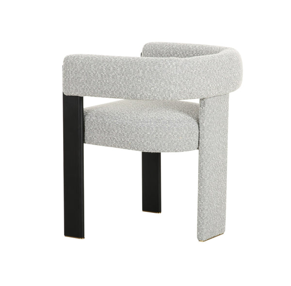 Modrest Kenmare Modern Light Grey Fabric & Black Dining Chair Model VGOD-DY-22149-LTGRY