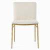 Modrest Atlanta Modern Off White Fabric & Brass Dining Chair Model VGMY-3739-WHT