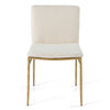 Modrest Atlanta Modern Off White Fabric & Brass Dining Chair Model VGMY-3739-WHT