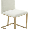 Modrest Frankie Modern Off White Fabric & Antique Brass Dining Chair Model VGGA-6917CH-OWHTB