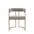 Modrest Byron Modern Grey Fabric & Antique Brass Dining Chair Model VGGA-6966CH-GRY