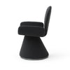 Modrest Neptune Contemporary Black Fabric & Brushed Black Gun Dining Chair Model VGVC-B2369-BLK