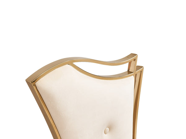 Modrest Bonnie Modern Beige Velvet & Champagne Gold Dining Chair (Set Of 2) Model VGZA-Y906-BGE-GLD
