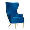 Julia Navy Wingback Chair By Inspire Me! Home Decor Model: TOV-A2045-N