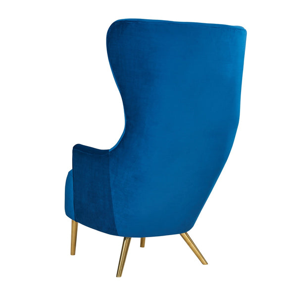 Julia Navy Wingback Chair By Inspire Me! Home Decor Model: TOV-A2045-N