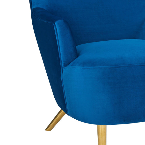 Julia Navy Wingback Chair By Inspire Me! Home Decor Model: TOV-A2045-N